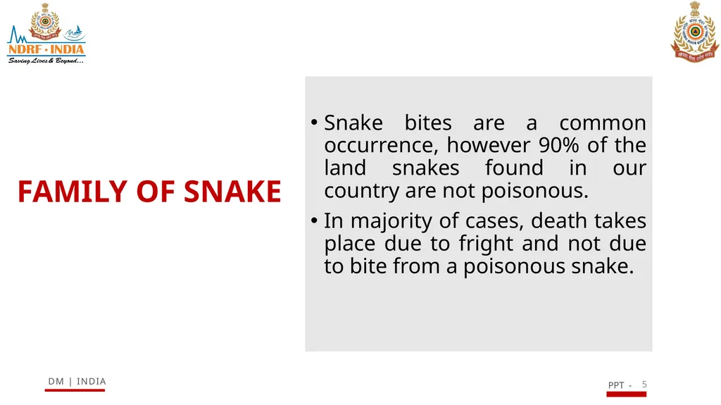 SNAKE BITE & ENVIRONMENTAL EMERGENCIES 1 Presented - slide 5 of 48