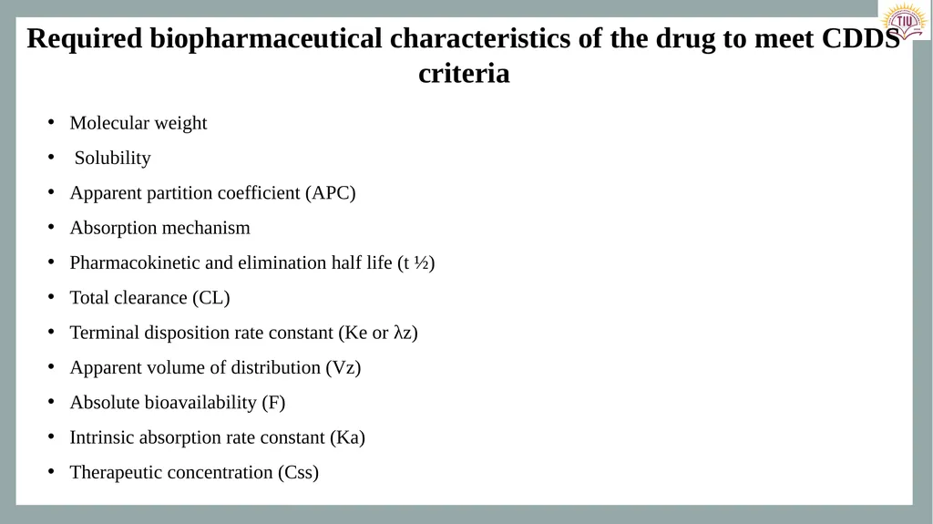 Controlled Release Drug Delivery Systems Dr. - slide 15 of 35