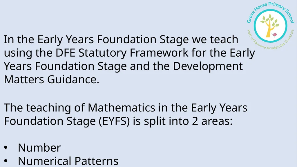 Reception Mathematics information for parents 2024 - slide 2 of 22