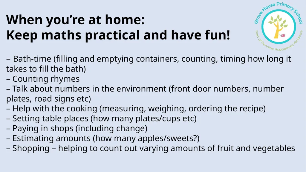 Reception Mathematics information for parents 2024 - slide 19 of 22