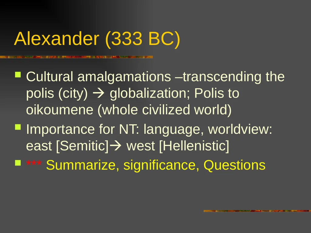New Testament Backgrounds OT Foundations “Look, - slide 20 of 46