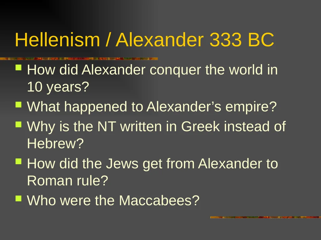 New Testament Backgrounds OT Foundations “Look, - slide 14 of 46