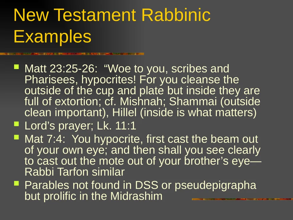 New Testament Backgrounds OT Foundations “Look, - slide 41 of 46