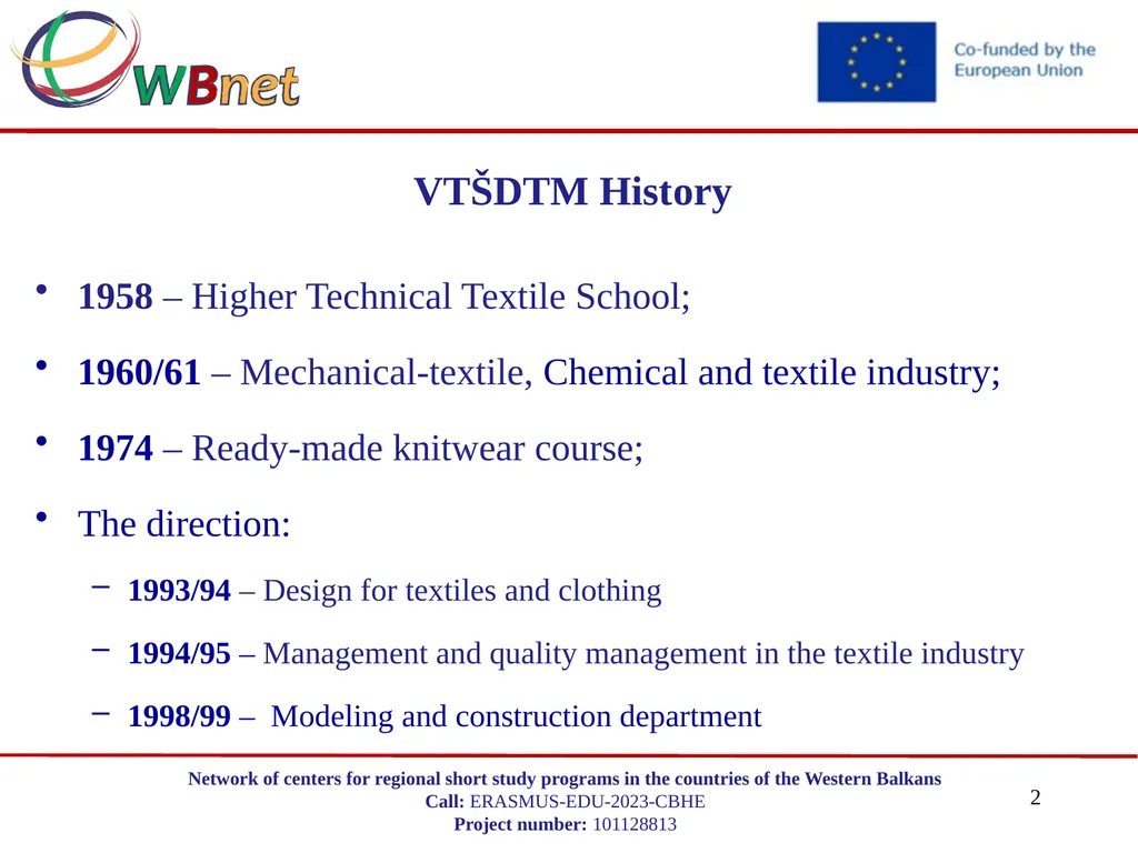DEPARTMENT TEXTIL SCHOOL FOR DESIGN, TECHNOLOGY - slide 2 of 16