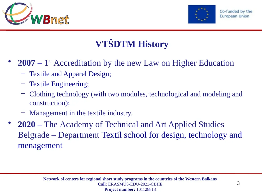 DEPARTMENT TEXTIL SCHOOL FOR DESIGN, TECHNOLOGY - slide 3 of 16