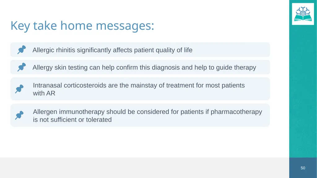 Allergic Rhinitis Faculty Dr. Jaclyn Quirt MD, - slide 50 of 52
