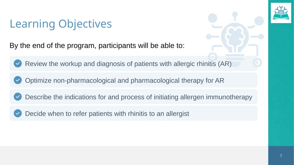 Allergic Rhinitis Faculty Dr. Jaclyn Quirt MD, - slide 7 of 52