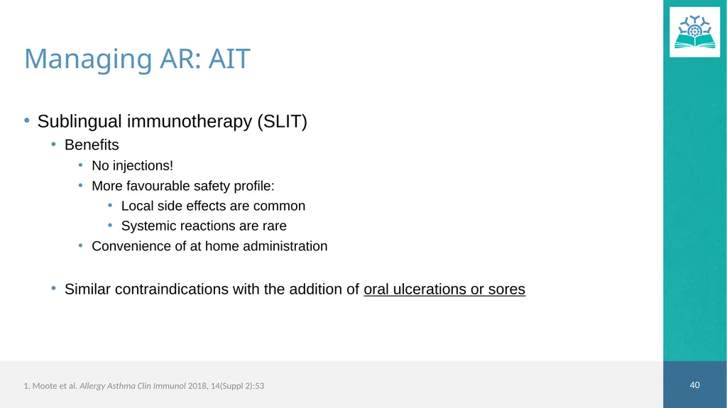 Allergic Rhinitis Faculty Dr. Jaclyn Quirt MD, - slide 40 of 52