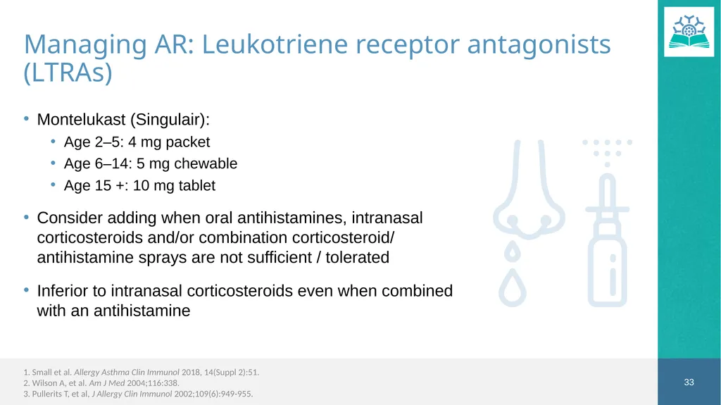 Allergic Rhinitis Faculty Dr. Jaclyn Quirt MD, - slide 33 of 52