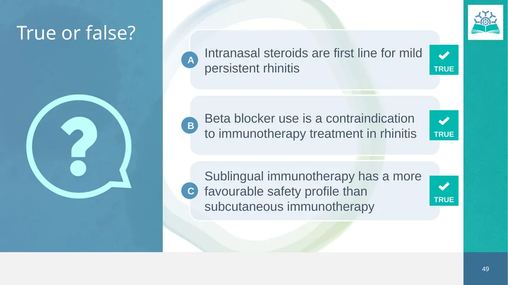 Allergic Rhinitis Faculty Dr. Jaclyn Quirt MD, - slide 49 of 52