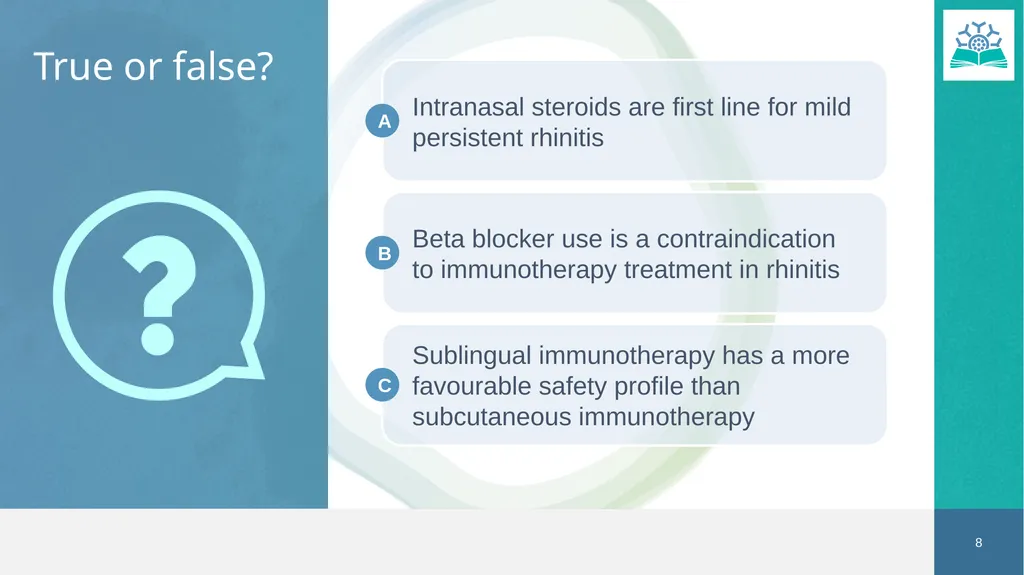 Allergic Rhinitis Faculty Dr. Jaclyn Quirt MD, - slide 8 of 52