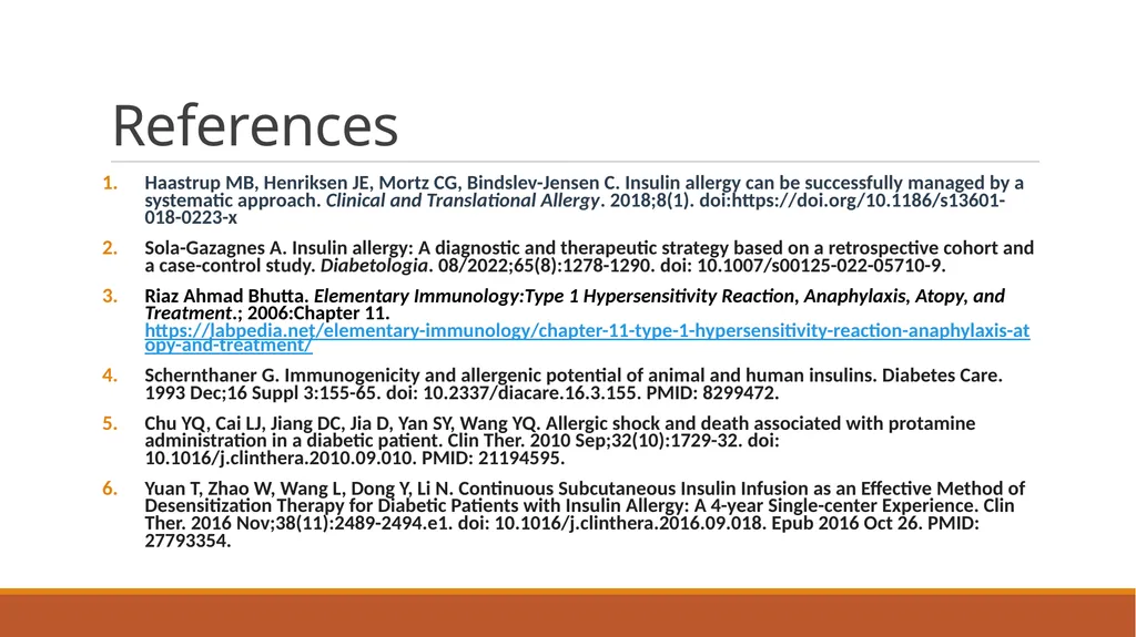 Insulin Hypersensitivity: A Rare Obstacle Benjamin - slide 28 of 29