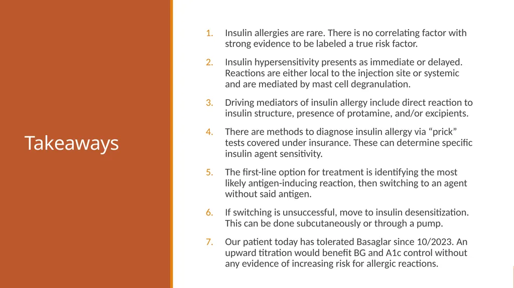 Insulin Hypersensitivity: A Rare Obstacle Benjamin - slide 27 of 29