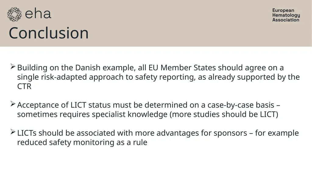 Low-intervention clinical trials/ flexible safety - slide 9 of 9