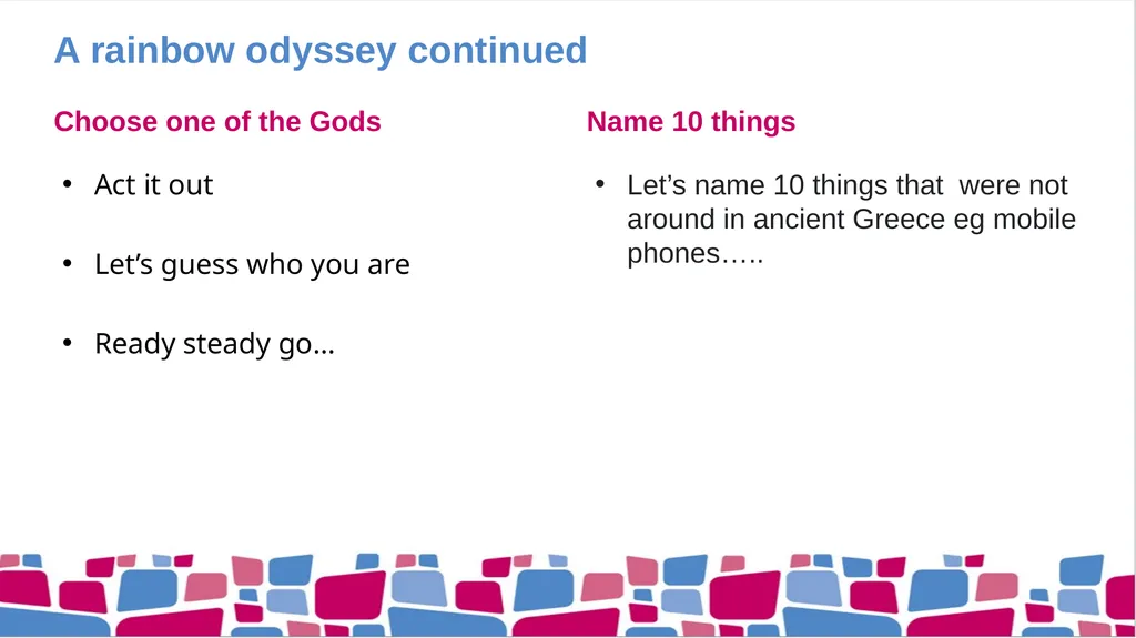 Rainbow UMA ideas All of these can be done with - slide 6 of 27