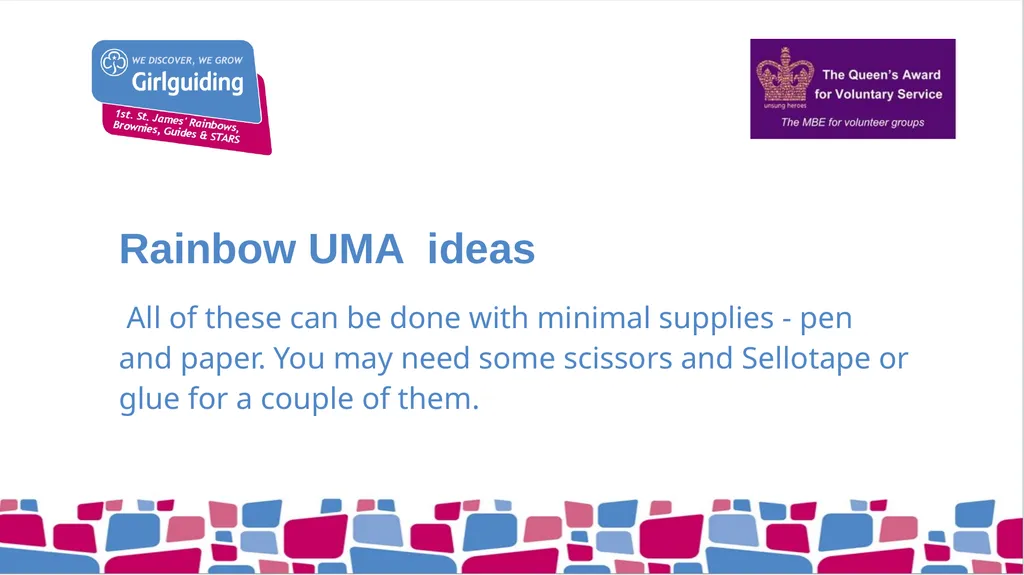 Rainbow UMA ideas All of these can be done with - slide 1 of 27
