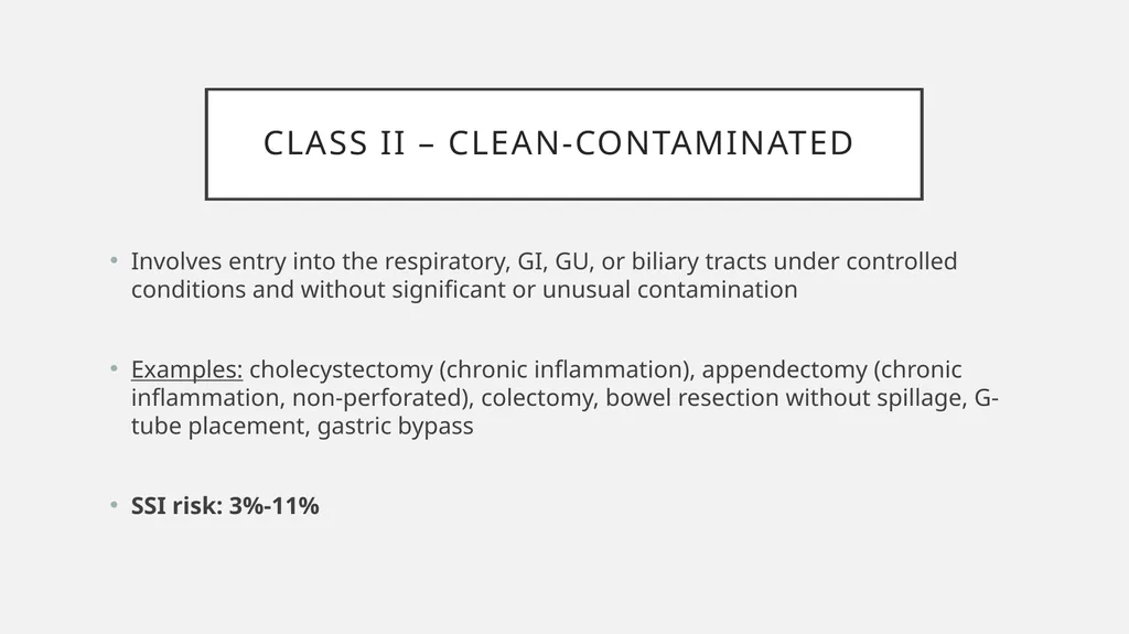 Surgical Wound Classification (SWC) and Surgical - slide 5 of 13