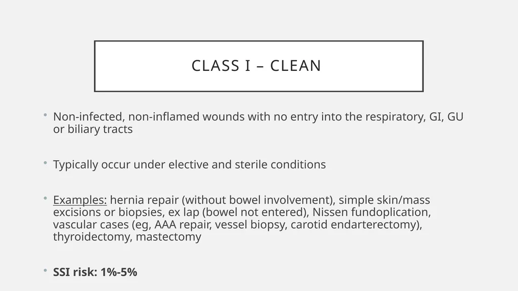 Surgical Wound Classification (SWC) and Surgical - slide 4 of 13