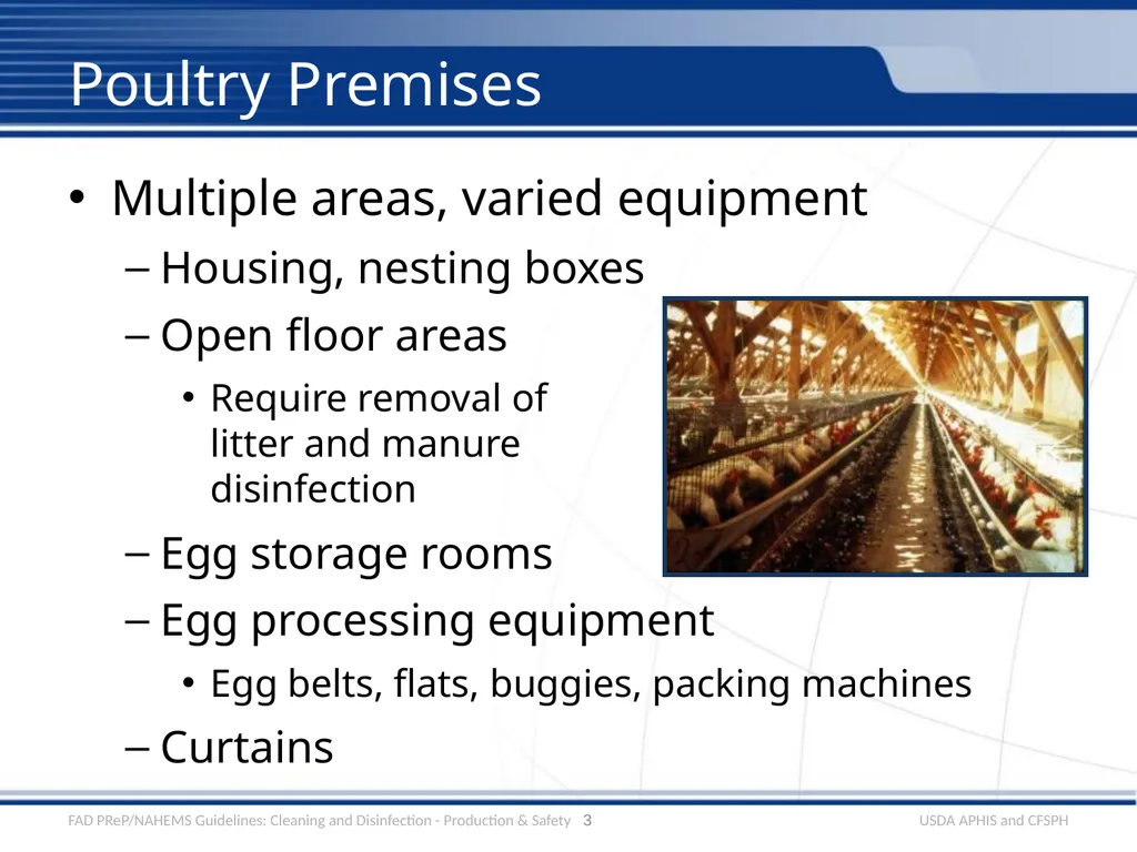 Cleaning and Disinfection Production Situations, - slide 3 of 18