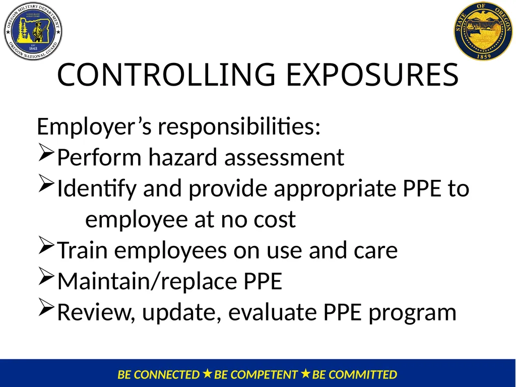 OMD Safety Policy Training EXPOSURE CONTROL PLAN / - slide 24 of 47
