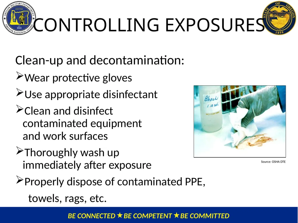 OMD Safety Policy Training EXPOSURE CONTROL PLAN / - slide 28 of 47