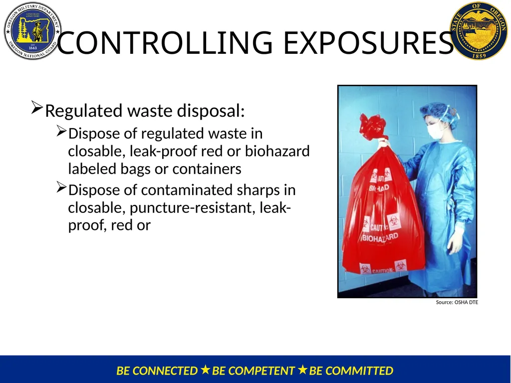 OMD Safety Policy Training EXPOSURE CONTROL PLAN / - slide 29 of 47