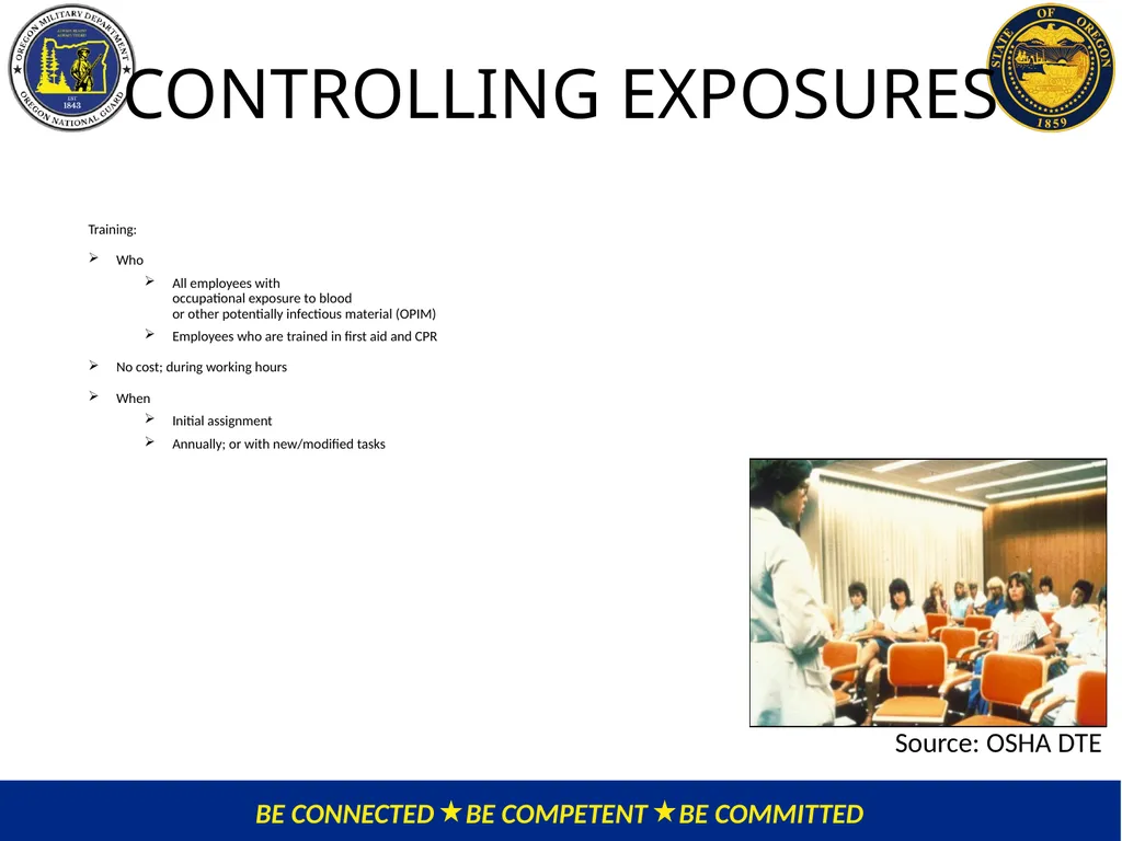 OMD Safety Policy Training EXPOSURE CONTROL PLAN / - slide 31 of 47