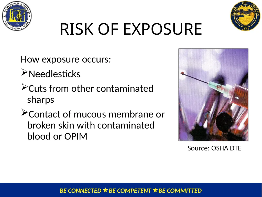 OMD Safety Policy Training EXPOSURE CONTROL PLAN / - slide 13 of 47