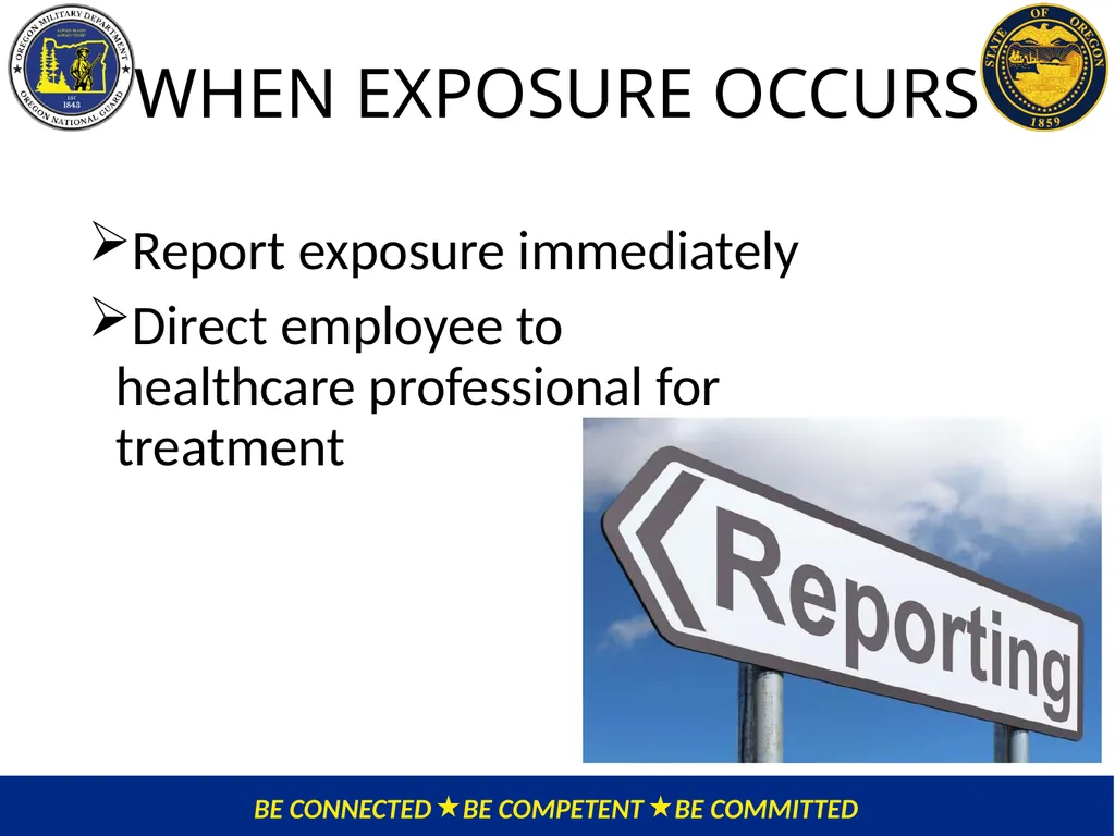 OMD Safety Policy Training EXPOSURE CONTROL PLAN / - slide 36 of 47