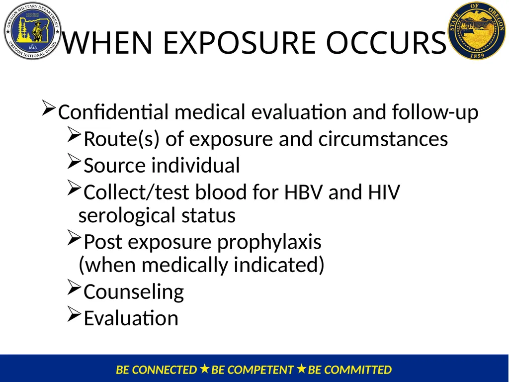 OMD Safety Policy Training EXPOSURE CONTROL PLAN / - slide 37 of 47