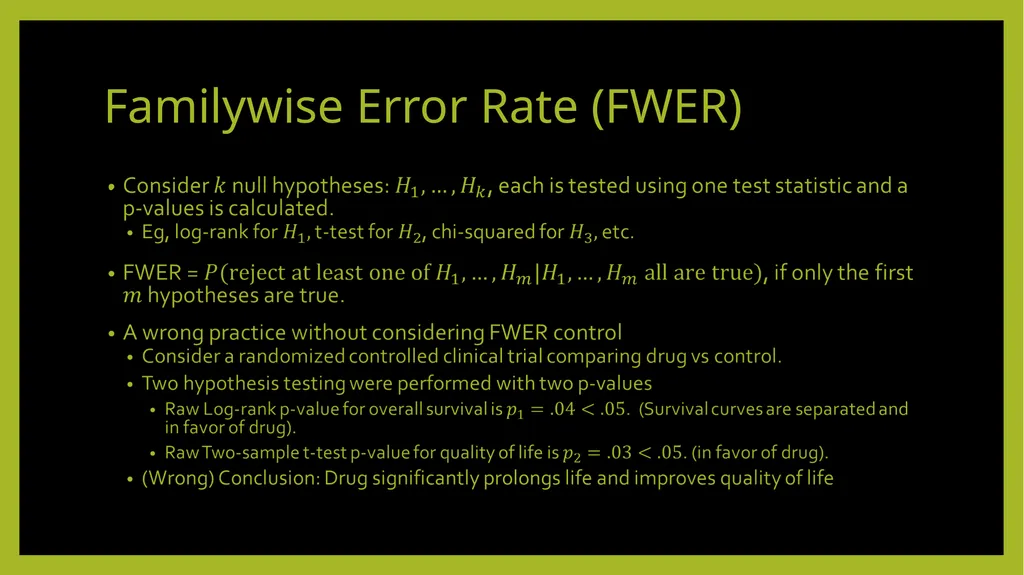 Multiplicity Adjustment in Design and Analysis of - slide 6 of 25