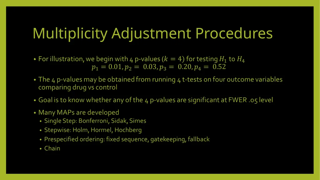 Multiplicity Adjustment in Design and Analysis of - slide 12 of 25