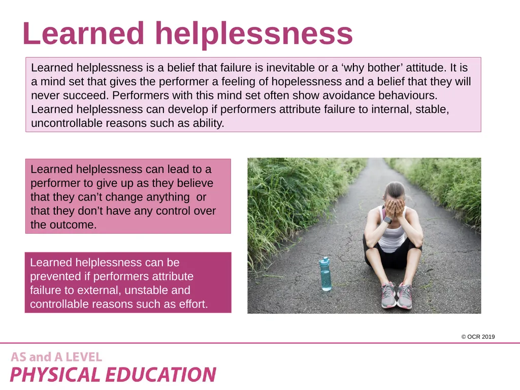 2.2 Sports psychology – Attribution Learning - slide 10 of 13