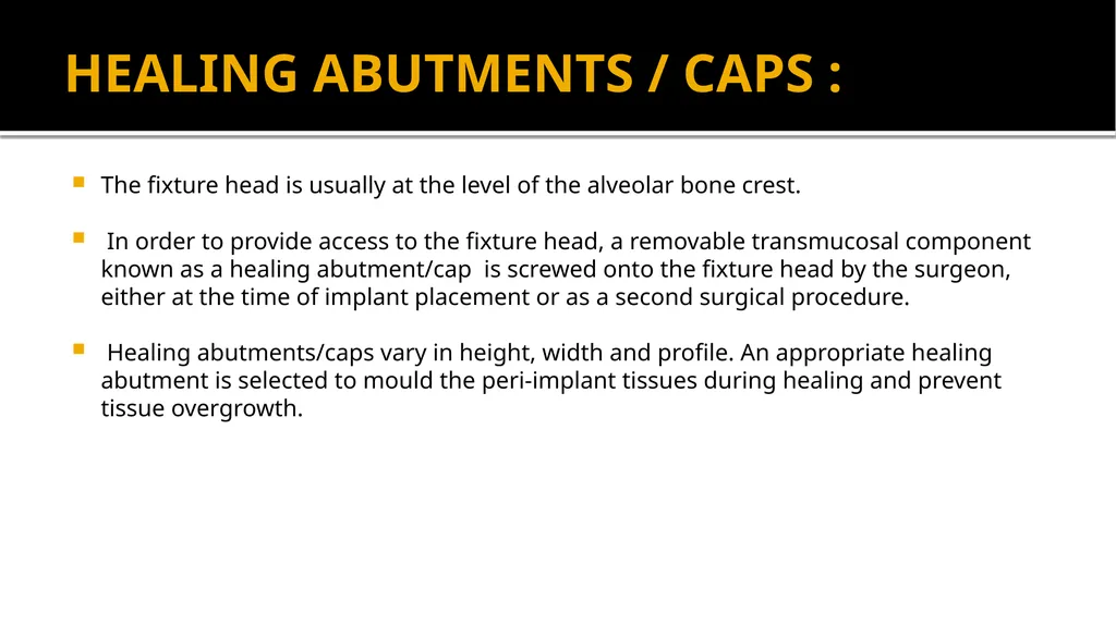IMPRESSION IN IMPLANT DENTISTRY Presented by :Dr. - slide 11 of 38