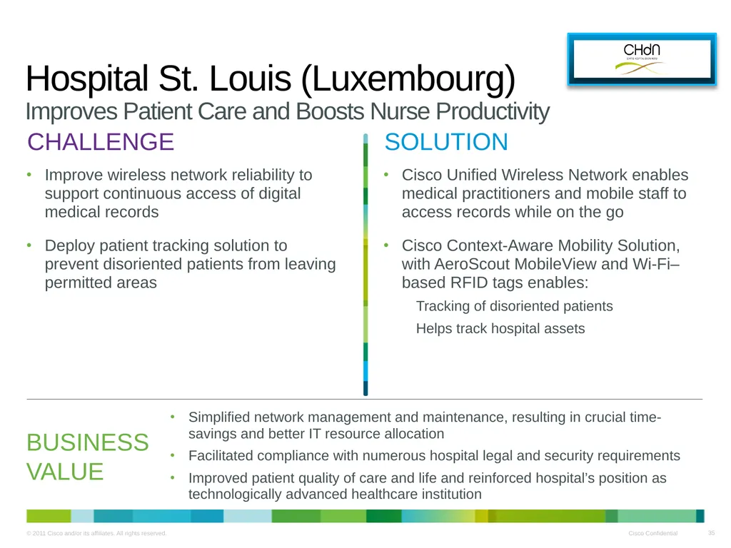 Cisco Medical Grade Network v2.0 Business Overview - slide 35 of 39