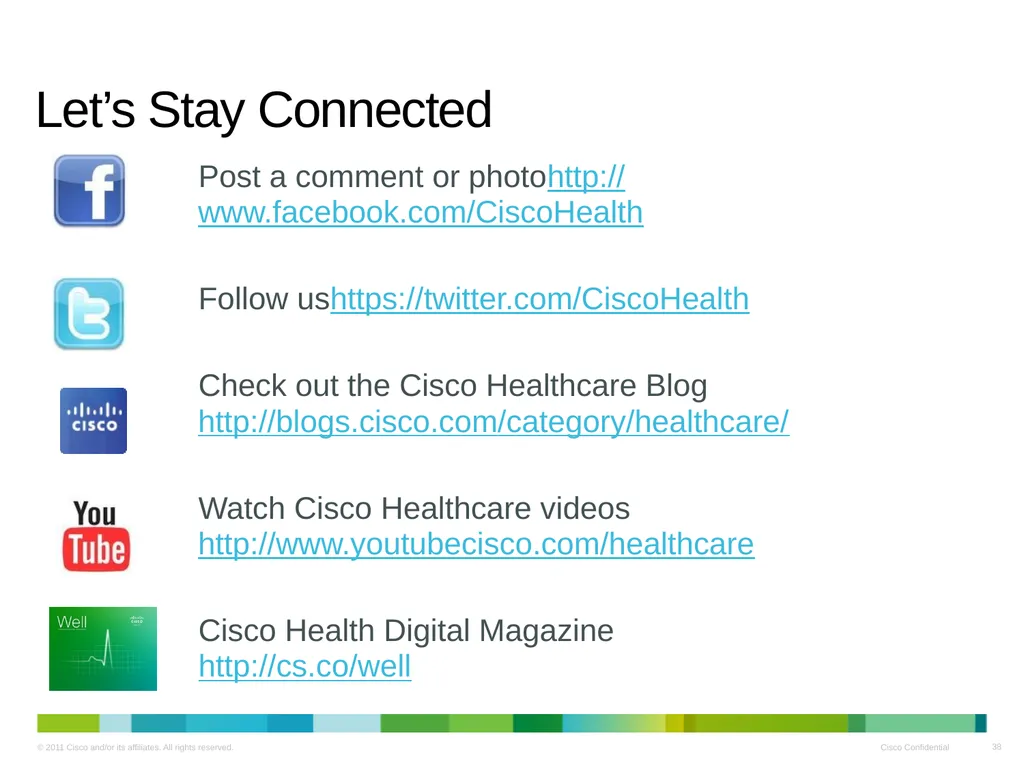 Cisco Medical Grade Network v2.0 Business Overview - slide 38 of 39
