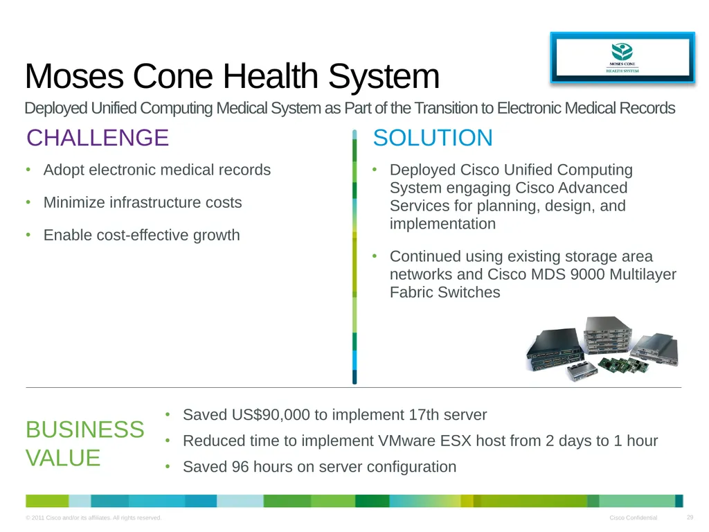 Cisco Medical Grade Network v2.0 Business Overview - slide 29 of 39