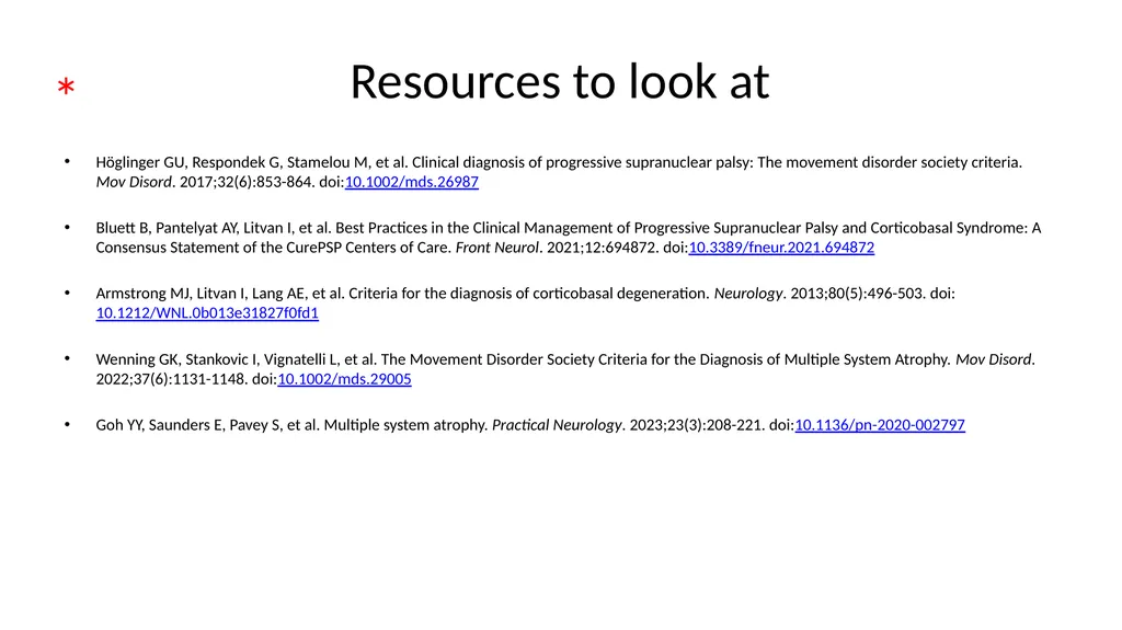 Diagnosing and Managing PSP & CBS Dr Boyd Ghosh - slide 52 of 54
