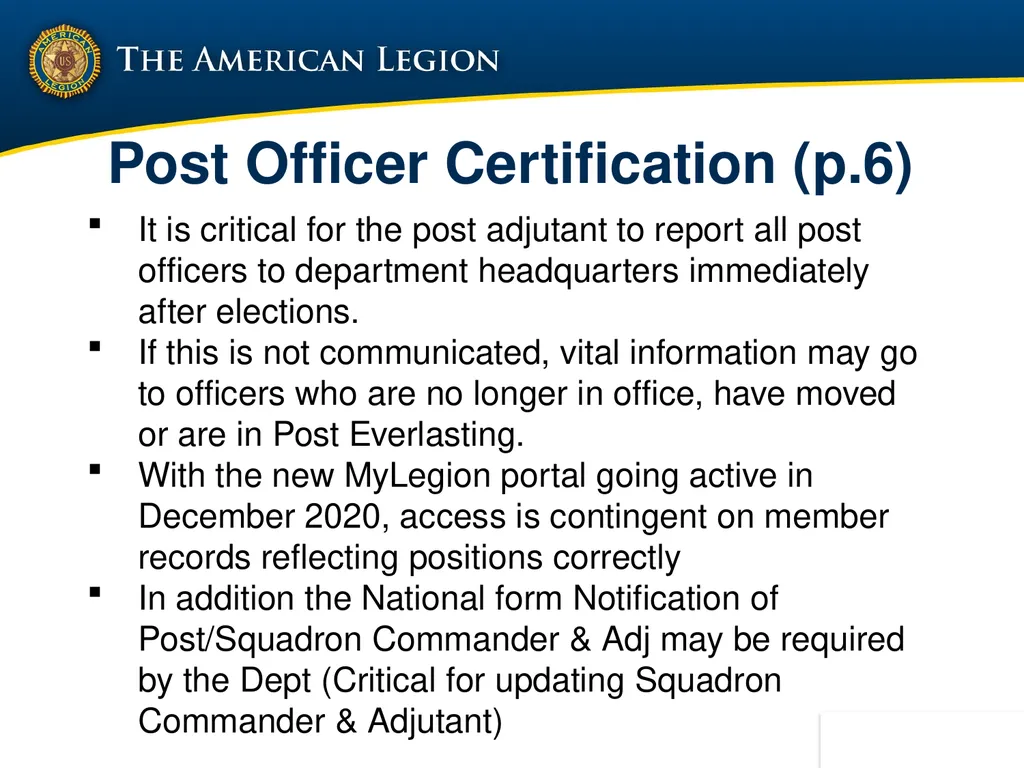POST ADMINISTRATION (ADJUTANT) COURSE UPDATED NOV. - slide 24 of 73