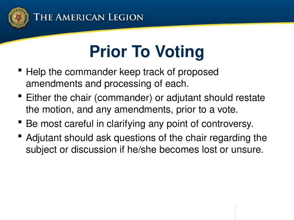 POST ADMINISTRATION (ADJUTANT) COURSE UPDATED NOV. - slide 61 of 73