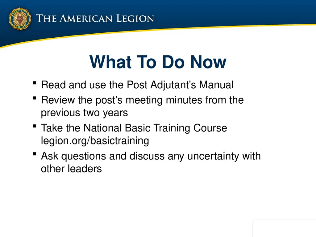 POST ADMINISTRATION (ADJUTANT) COURSE UPDATED NOV. - slide 68 of 73
