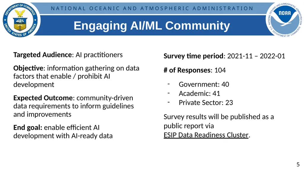 Developing Community Guidelines for AI-Ready Data - slide 5 of 11