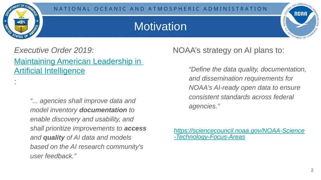 Developing Community Guidelines for AI-Ready Data - slide 2 of 11