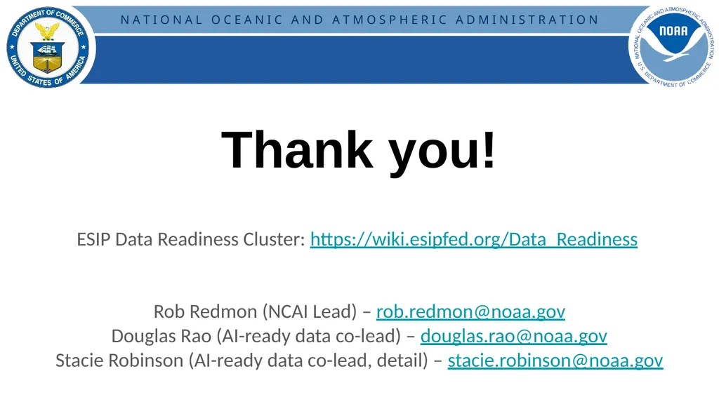 Developing Community Guidelines for AI-Ready Data - slide 11 of 11
