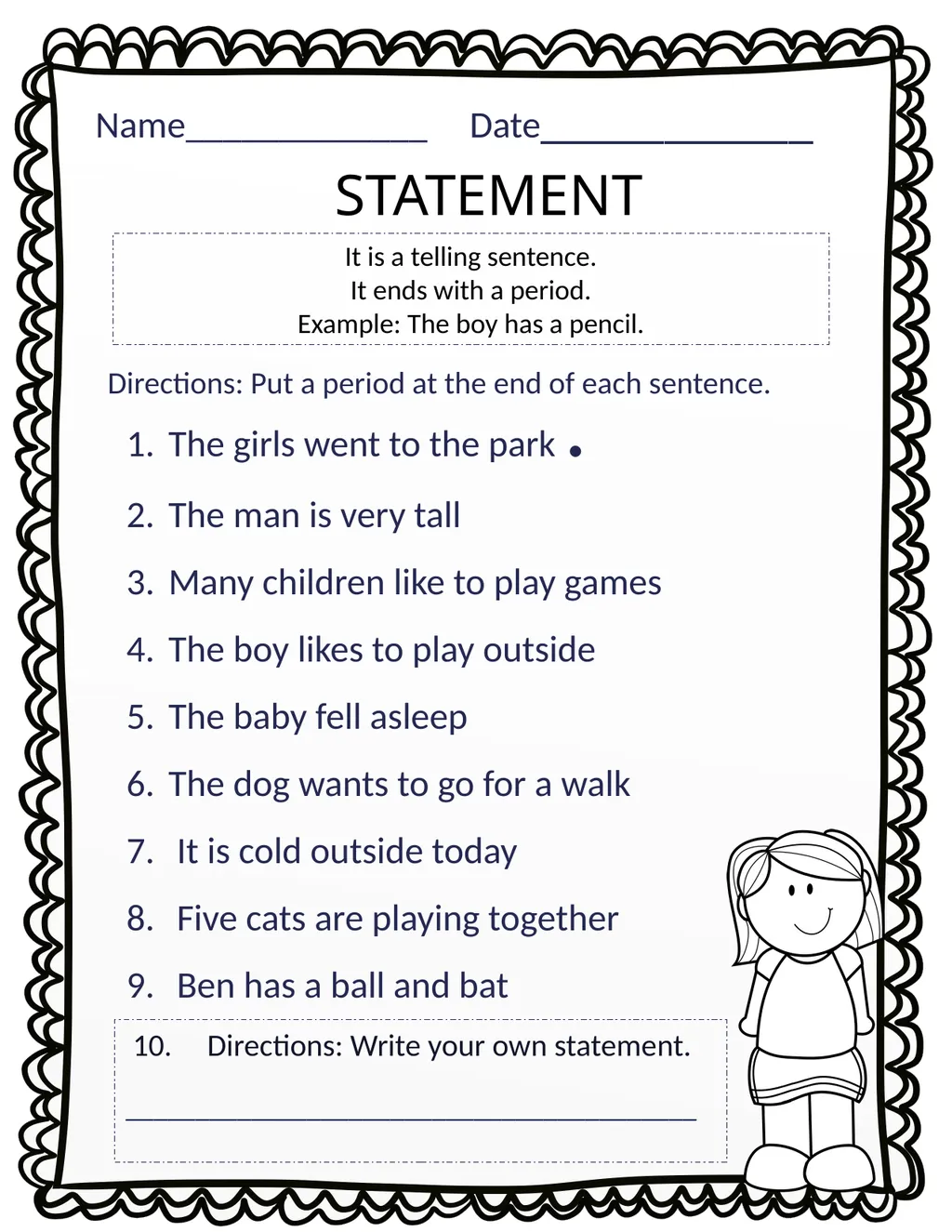 No Prep Language Arts Practice Sheets Created by - slide 3 of 7