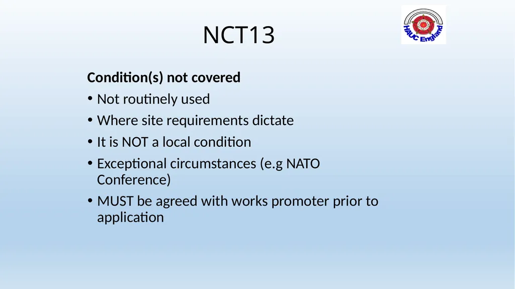 Welcome – SEHAUC National Conditions Re-Brief Nov - slide 30 of 34
