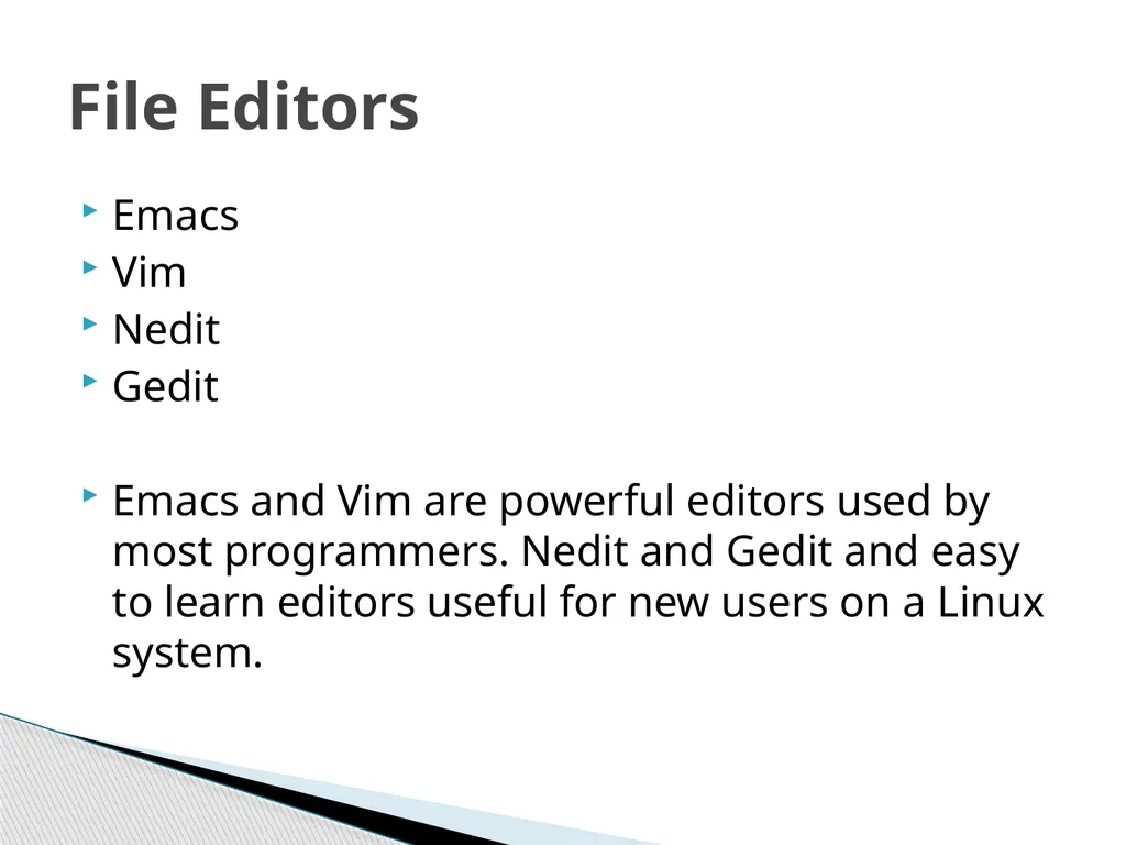 Introduction to Linux “Linux at the Command Line” - slide 29 of 30