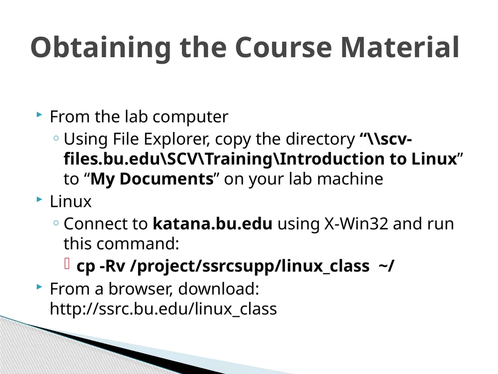 Introduction to Linux “Linux at the Command Line” - slide 12 of 30
