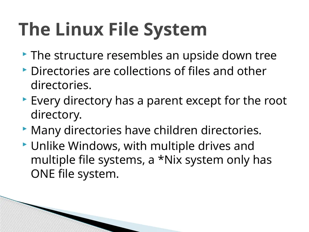 Introduction to Linux “Linux at the Command Line” - slide 20 of 30