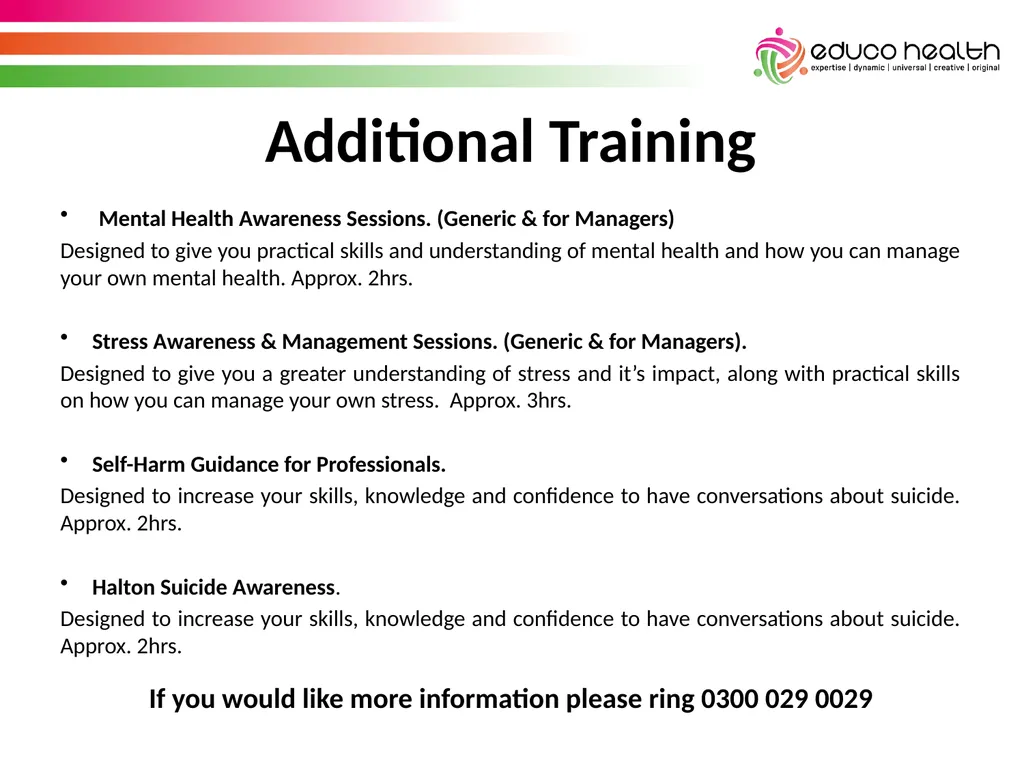 Stress Awareness House Keeping & Introductions - slide 31 of 34